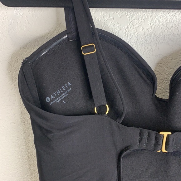 Athleta womans black large AQUALUXE one piece - Picture 6 of 11
